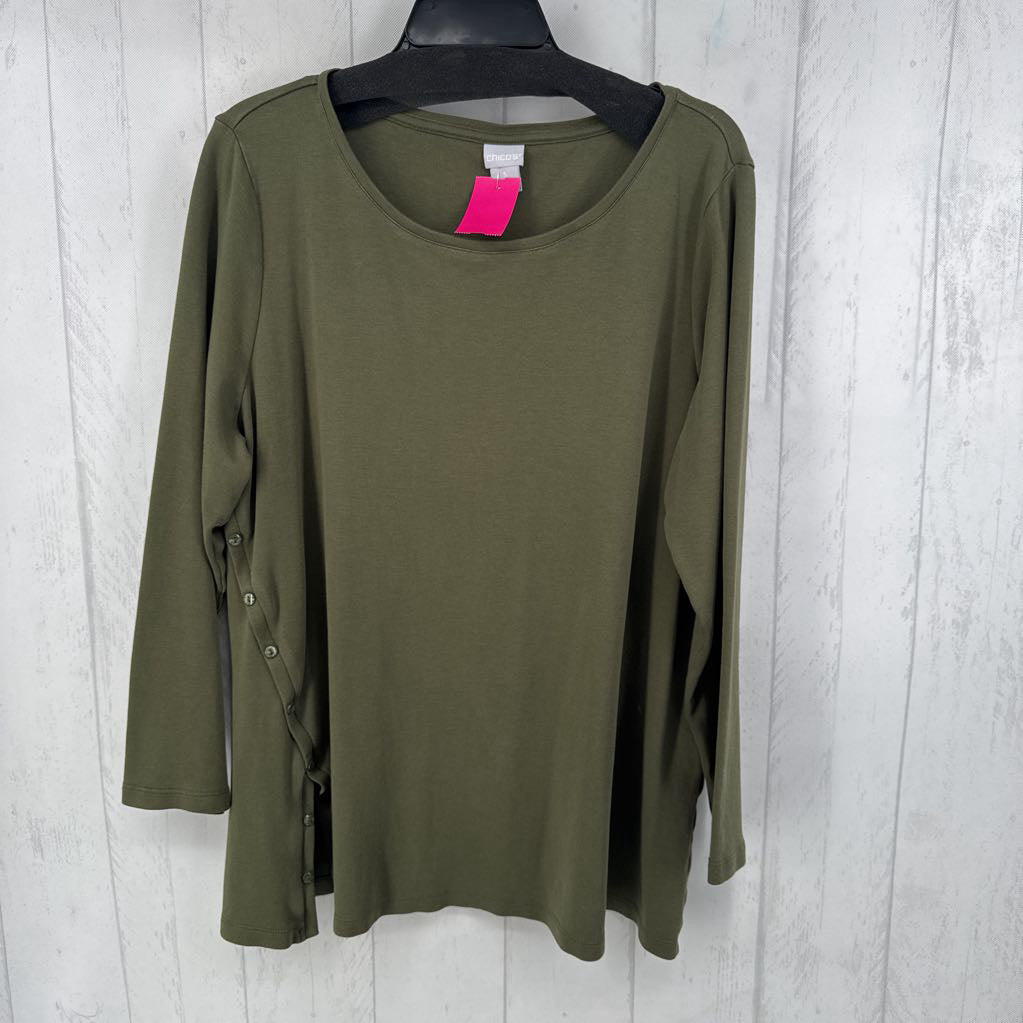 XL 3/4 slv scoop neck top
