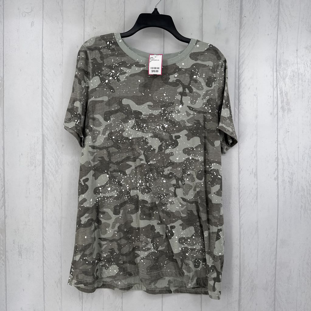 L camo print s/s tee