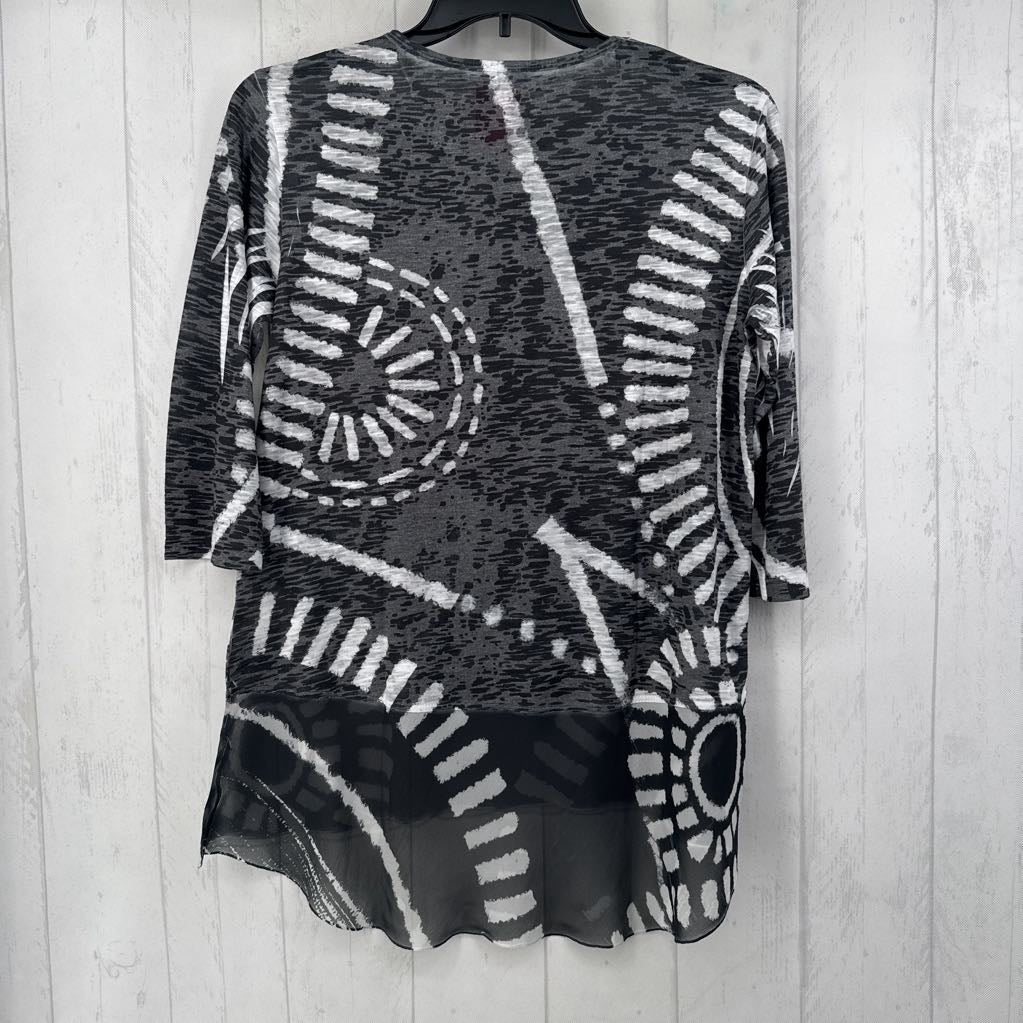 S elbow slv hi-low top