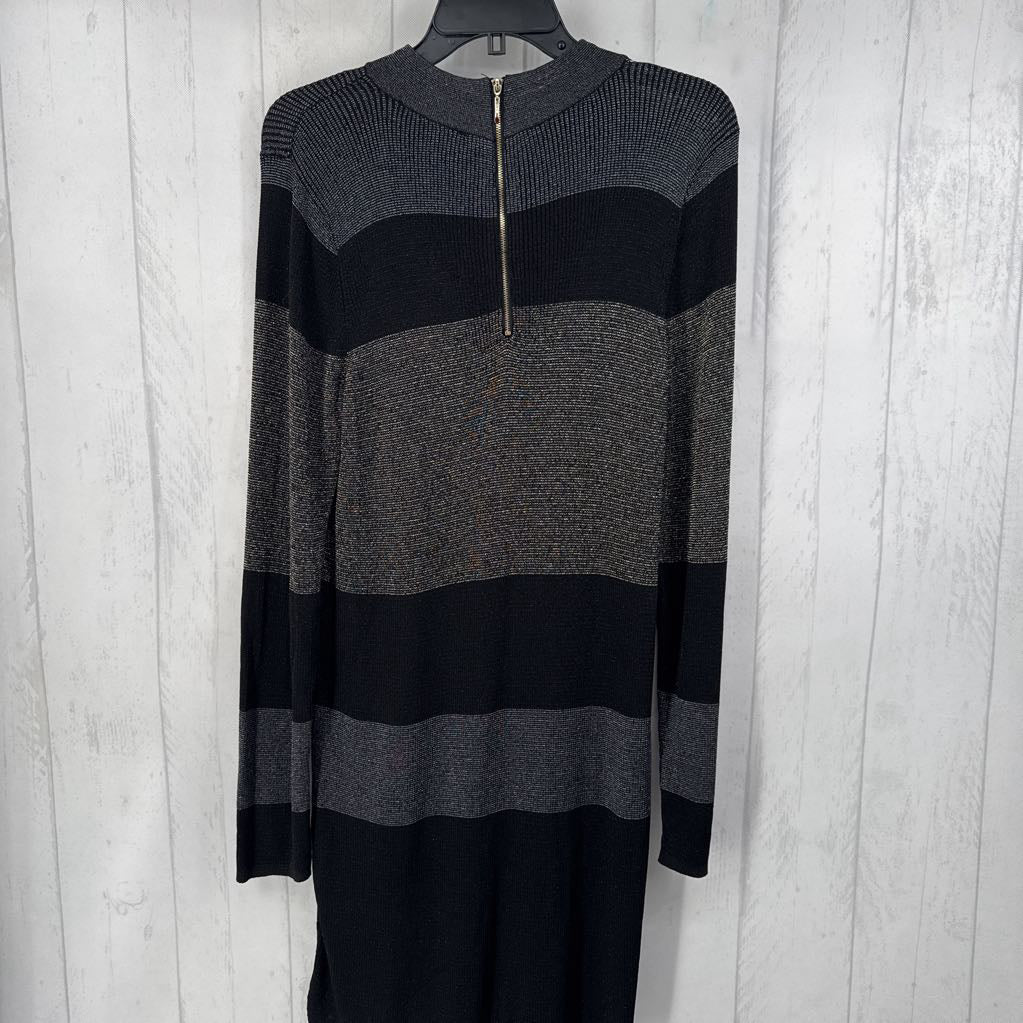 2xl l/s mock neck stripe tunic