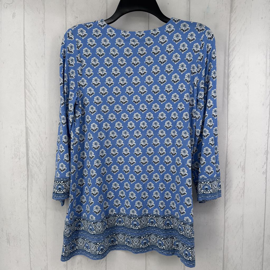 R89 XS flo print 3/4 slv top