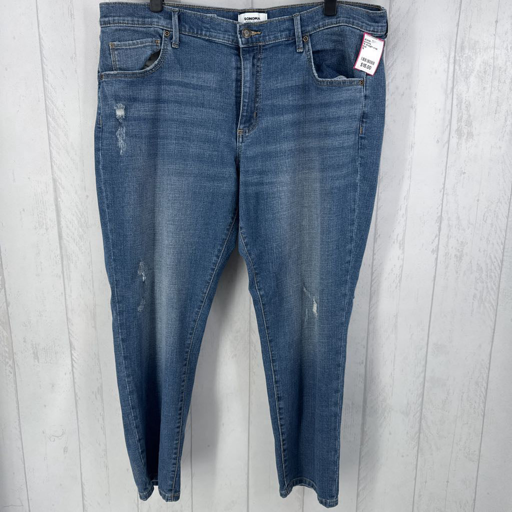 16 straight crop jeans
