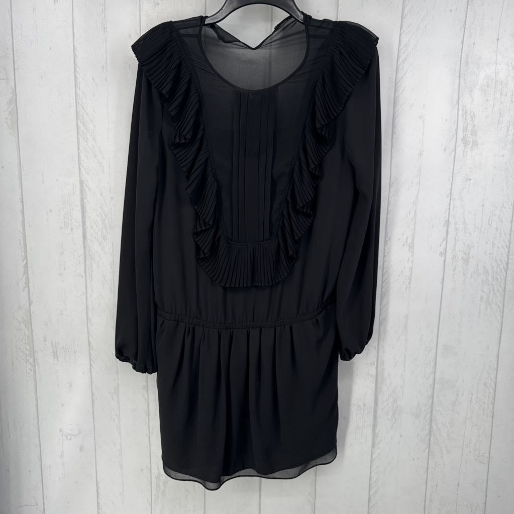 R298 XS l/s ruffle dress