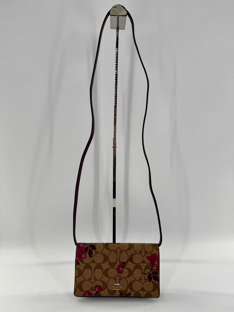 floral foldover crossbody/clutch