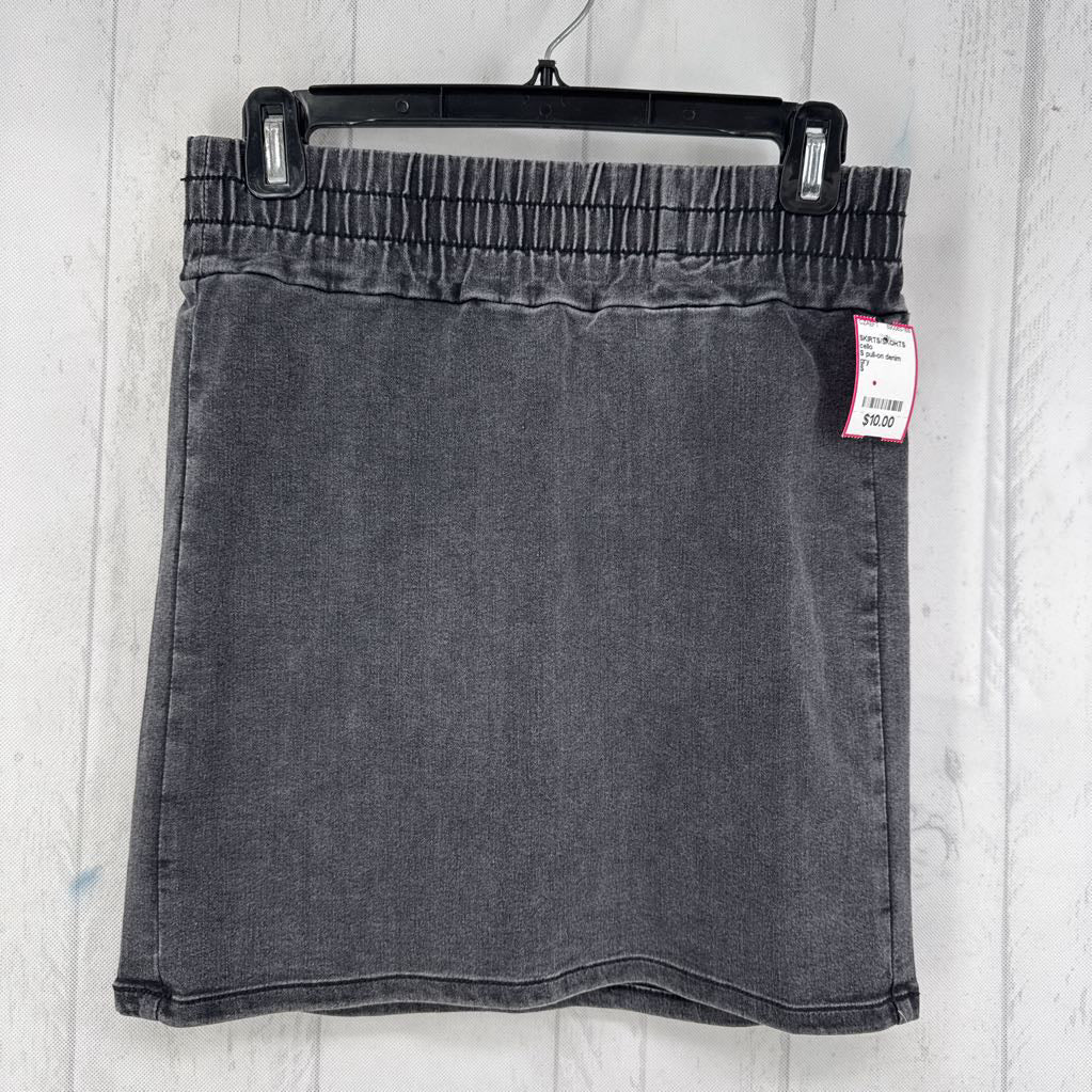 S pull-on denim skirt