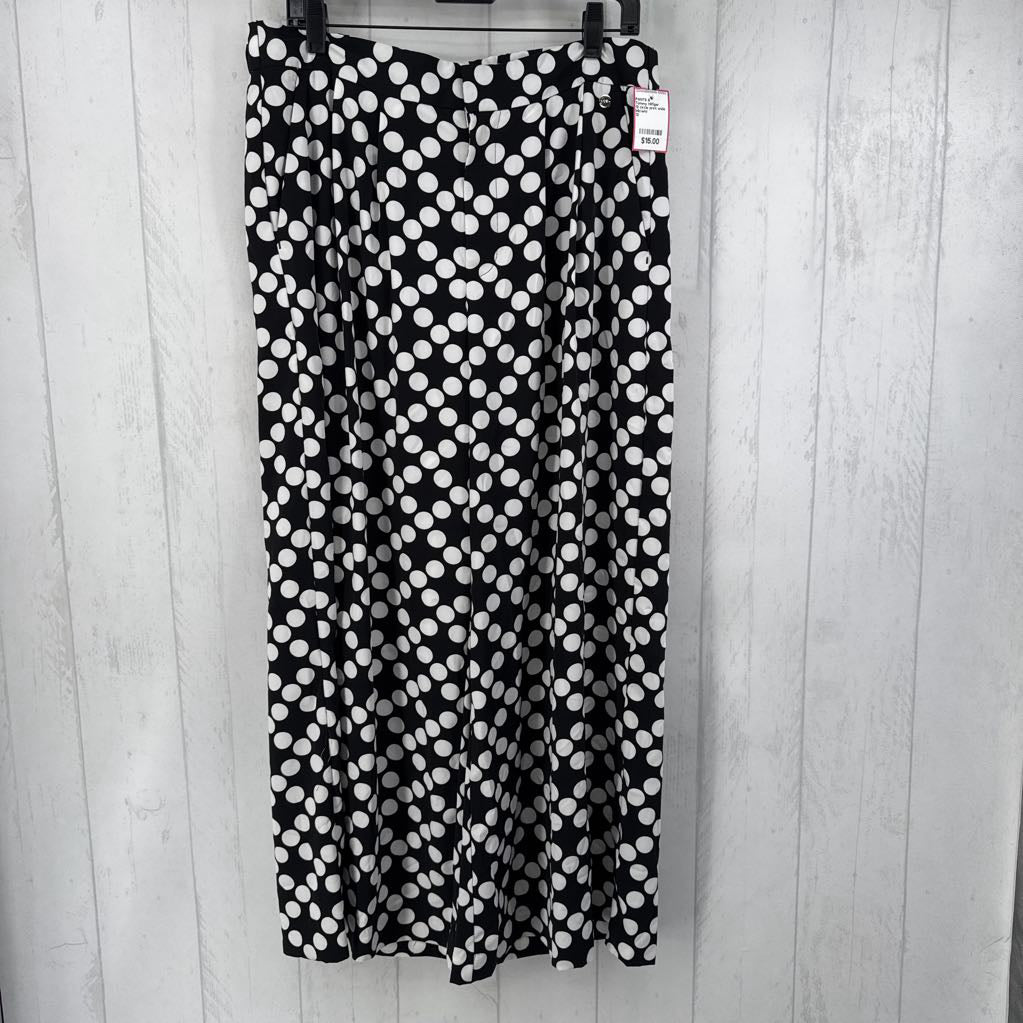 12 circle print wide leg pants