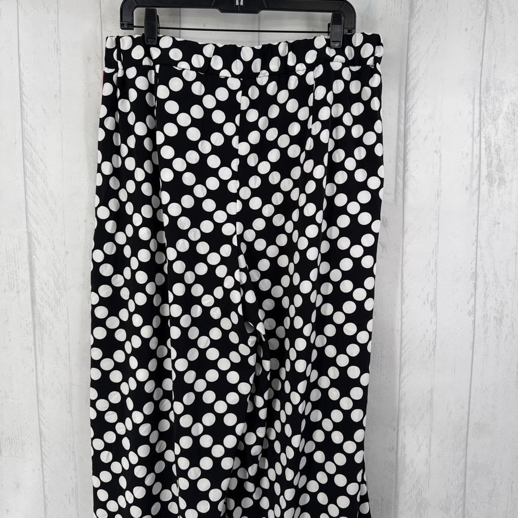 12 circle print wide leg pants