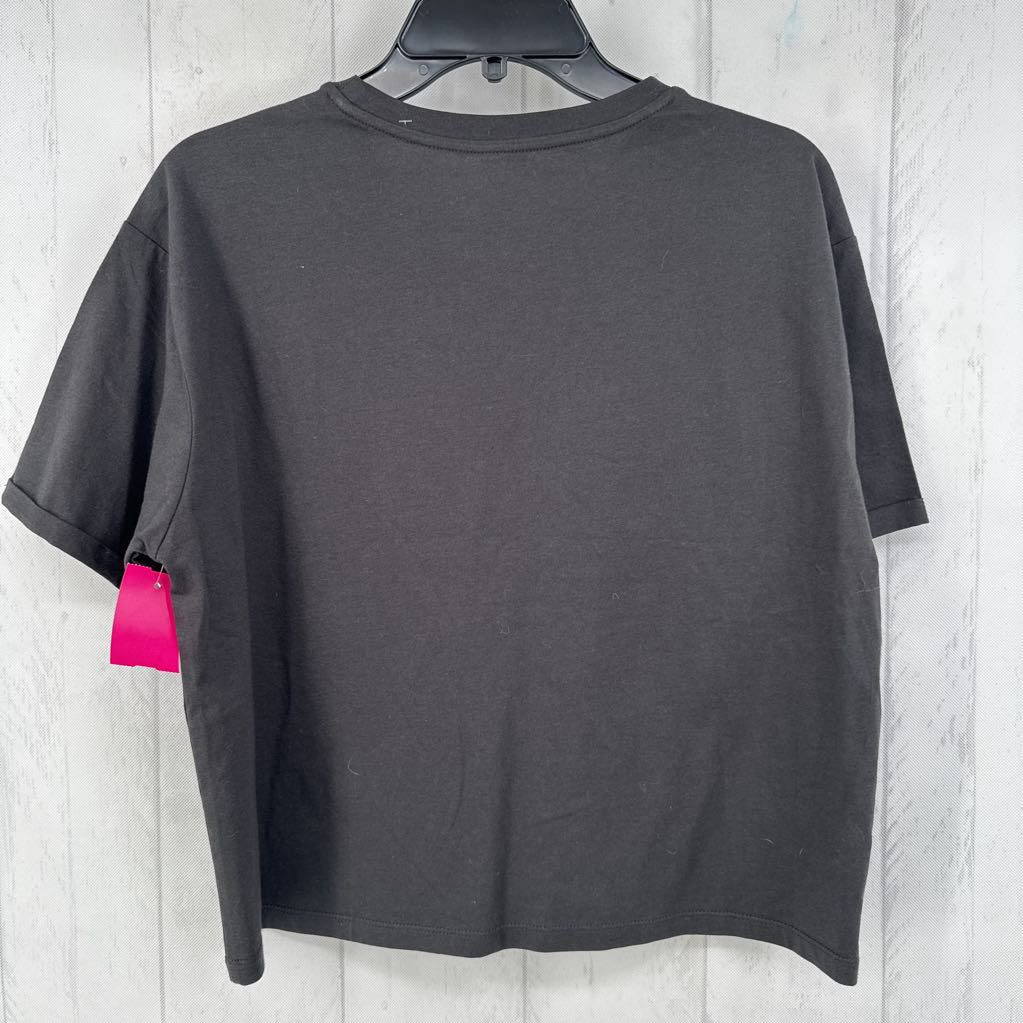 L woven graphiccrop s/s tee