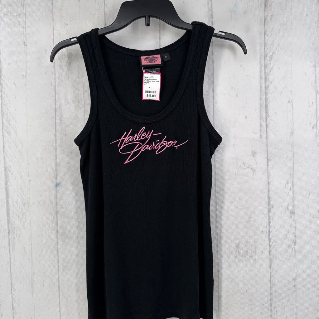 XL ribbed logo tank