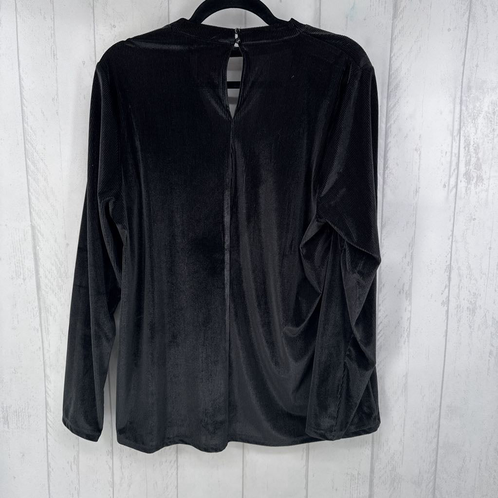 18/20 velour cutout l/s top