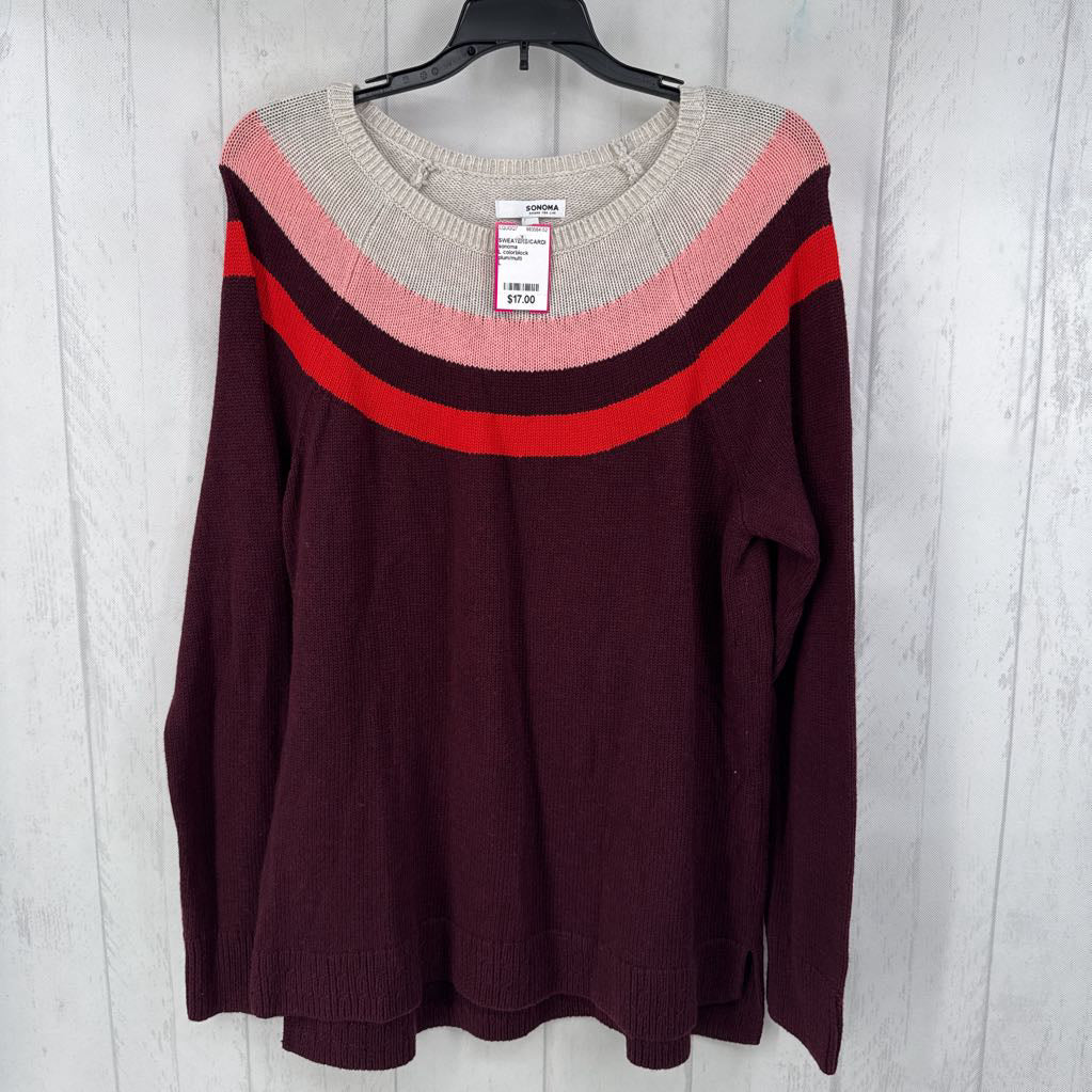 L colorblock sweater