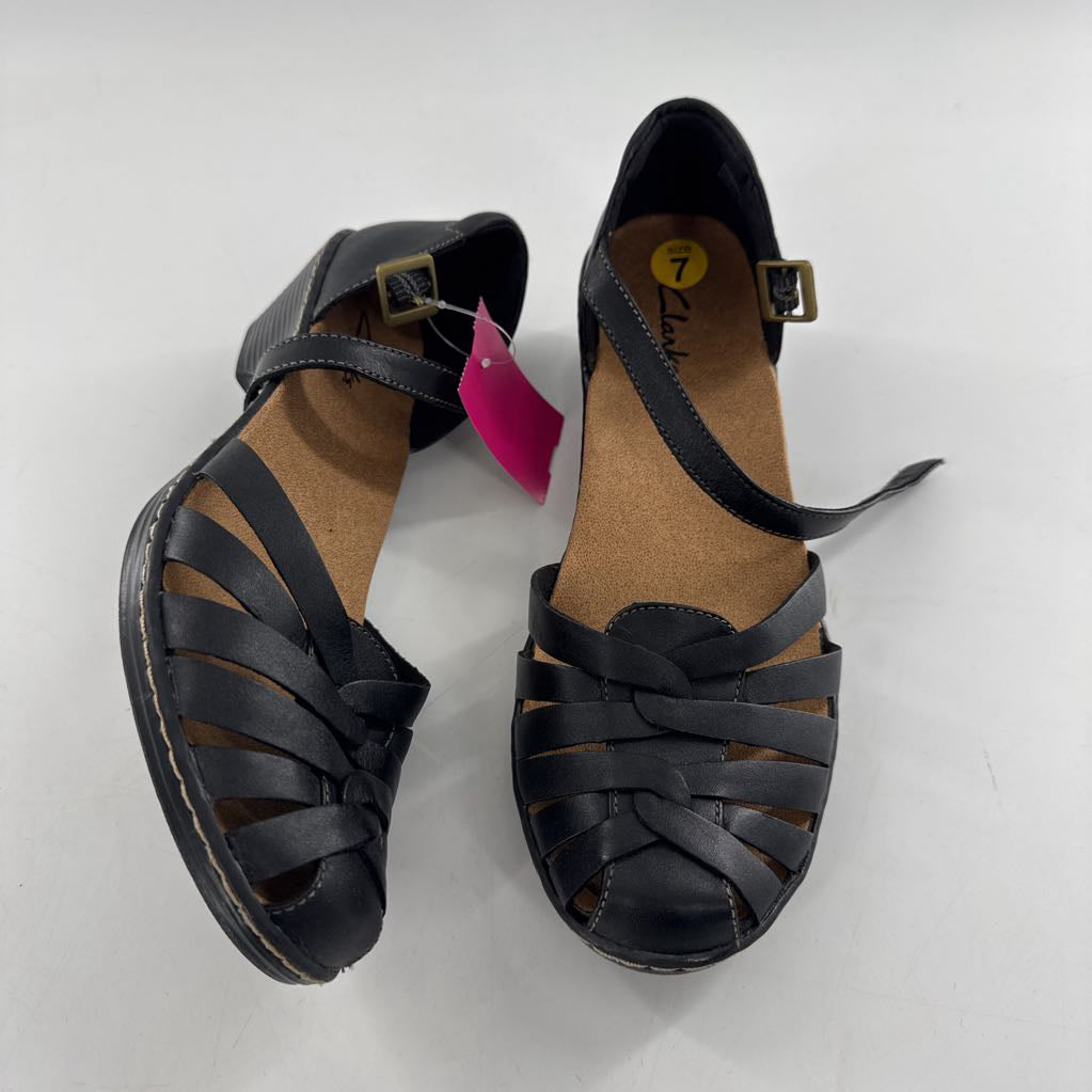 7 leather ankle strap sandak