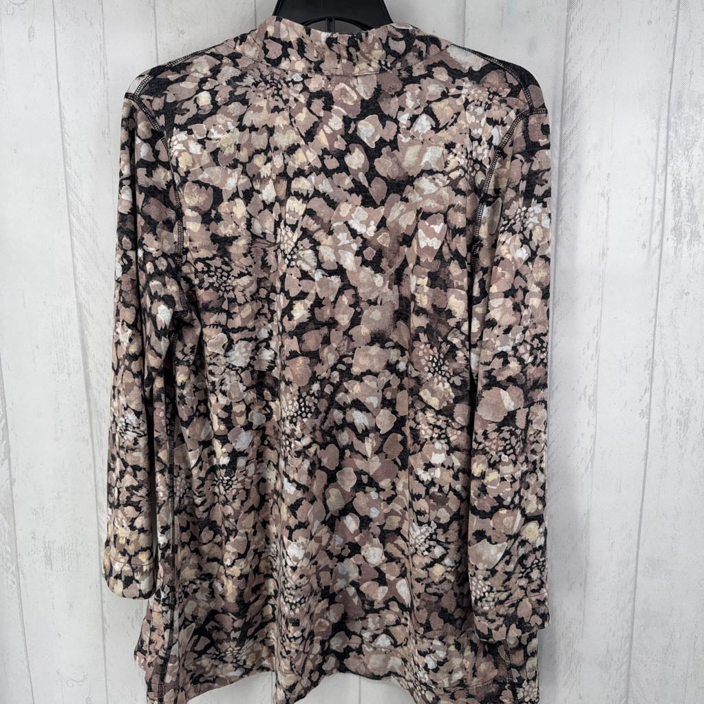 L flo print reversible cardi