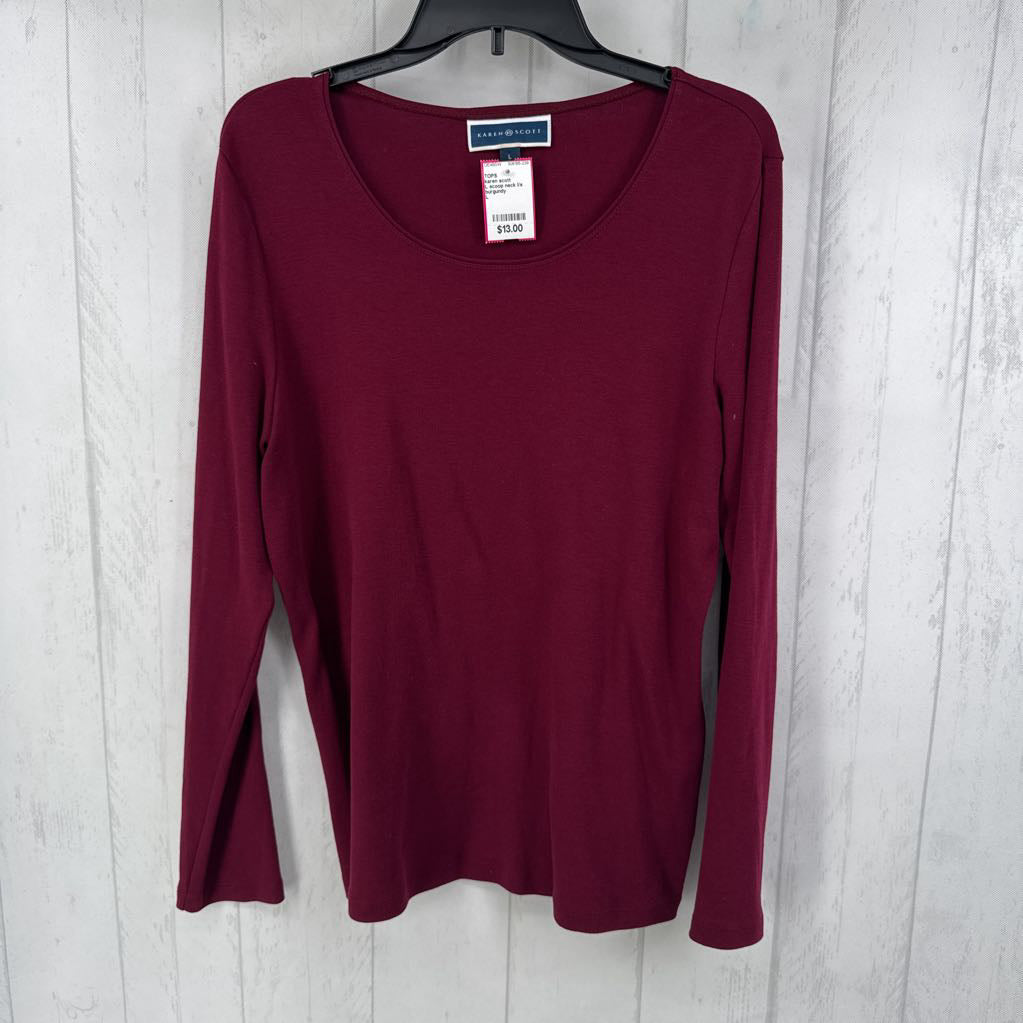 L scoop neck l/s tee