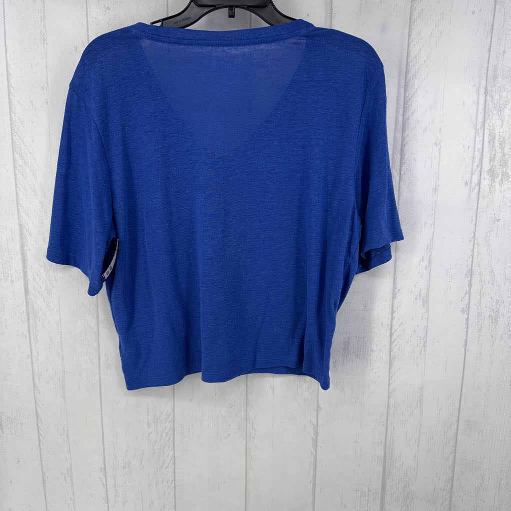 M v-neck s/s cropped tee