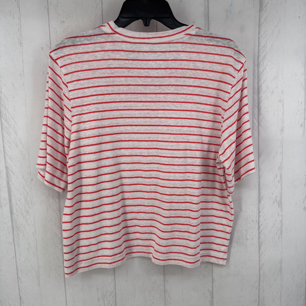 M striped s/s cropped tee