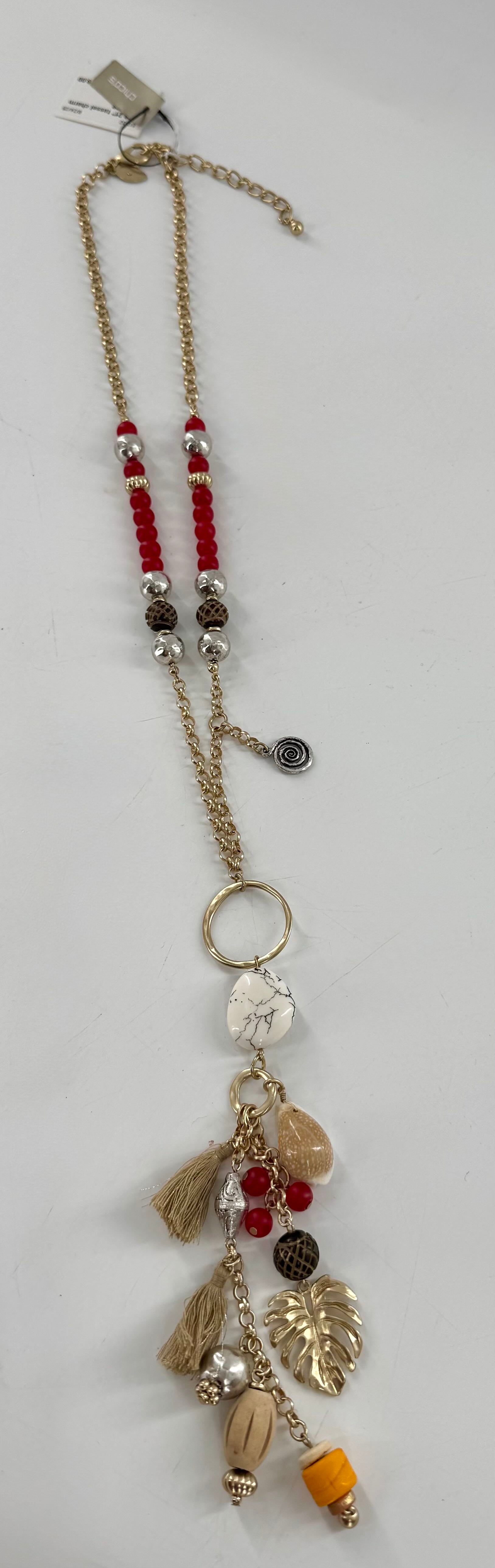 R59 21" tassel charm necklace