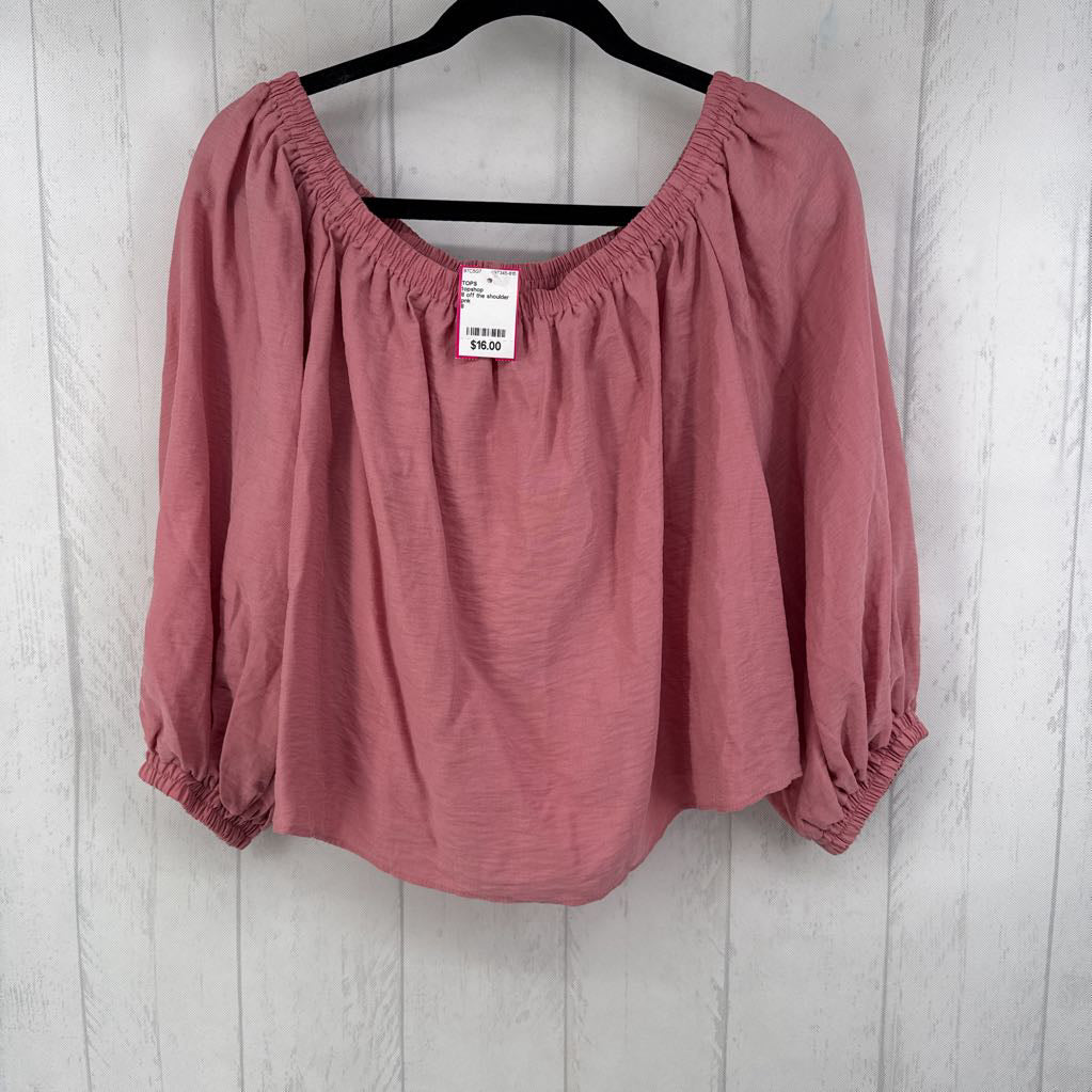 8 off the shoulder 3/4 slv top
