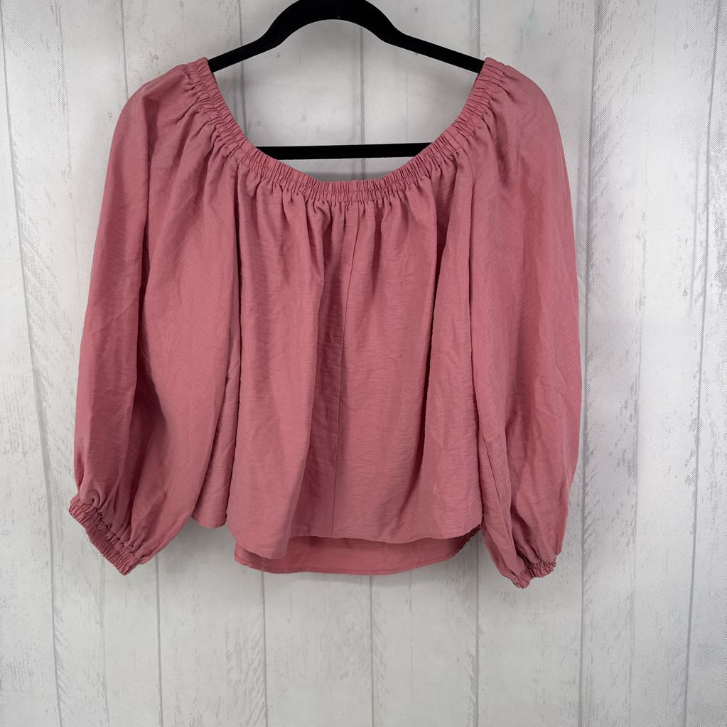 8 off the shoulder 3/4 slv top