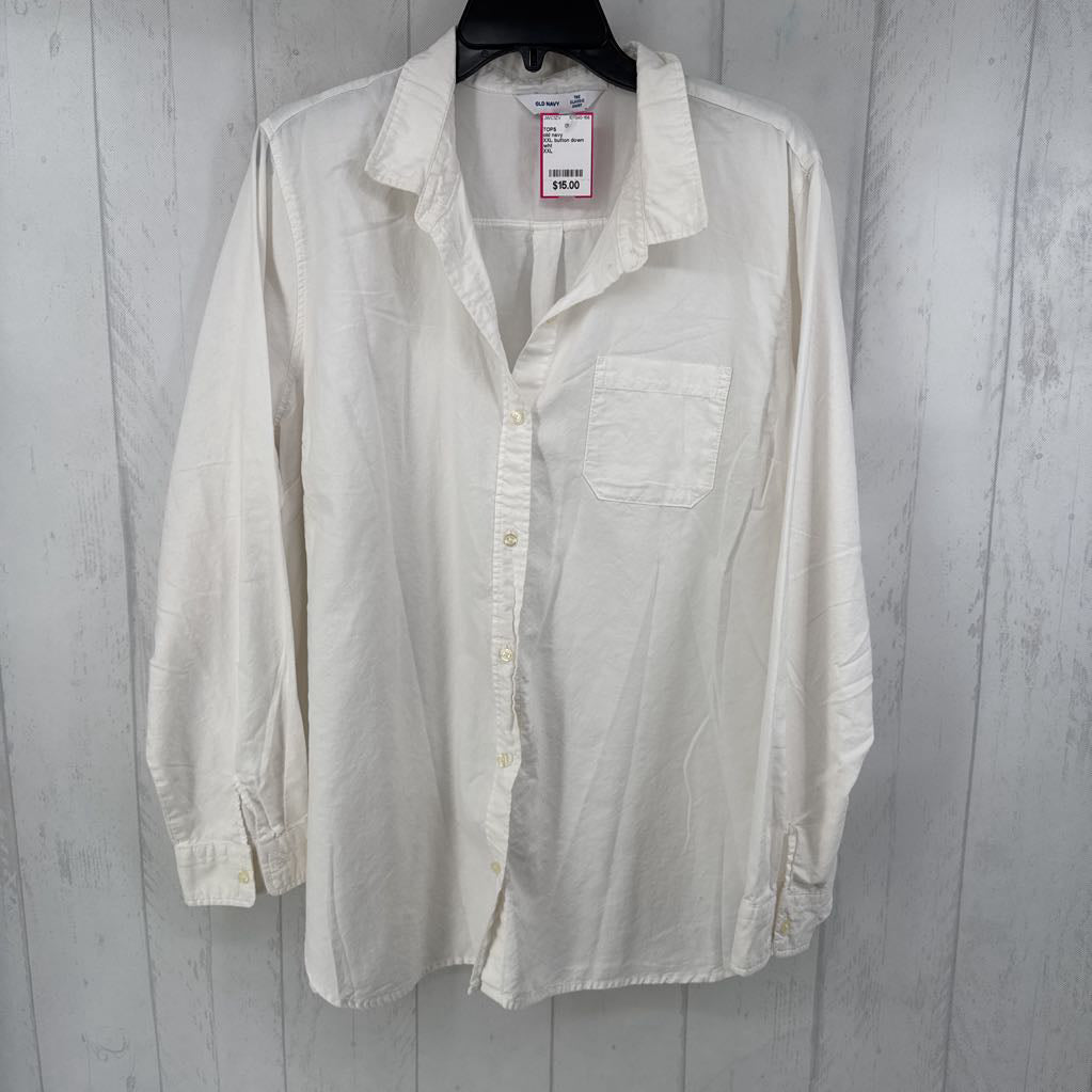 XXL button down l/s top