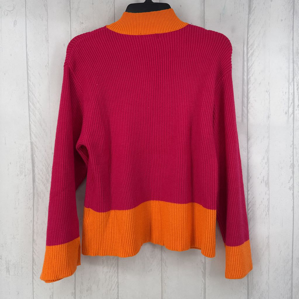 S colorblock ribbed sweter