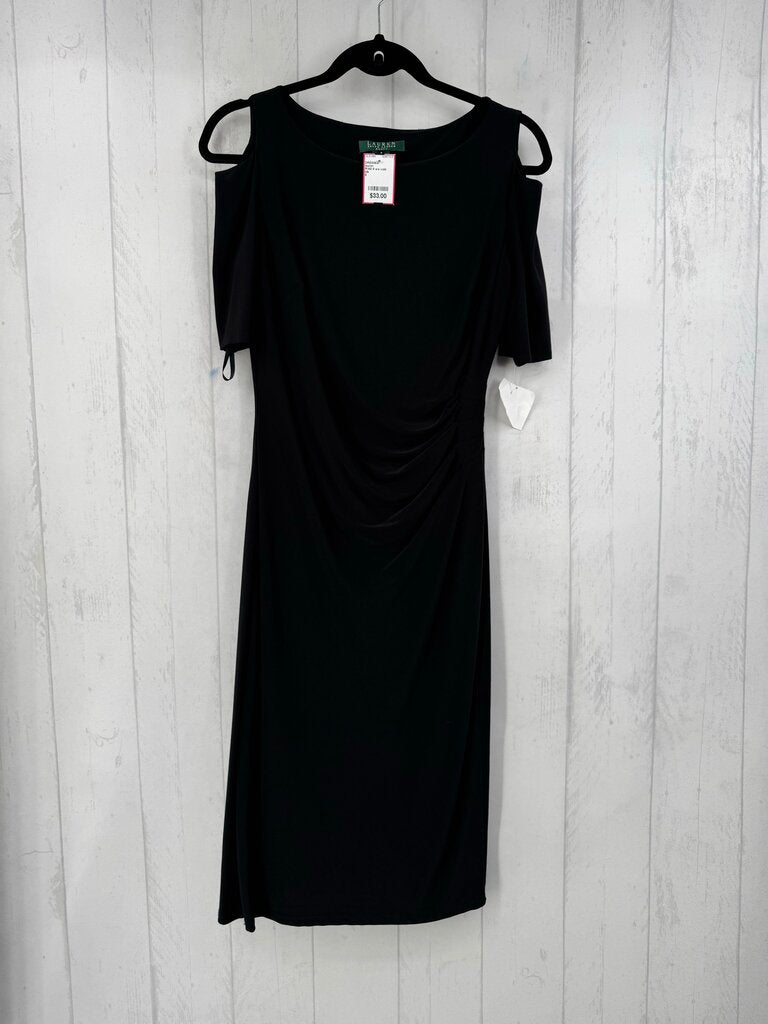 R140 8 s/s cold shoulder ruched dress