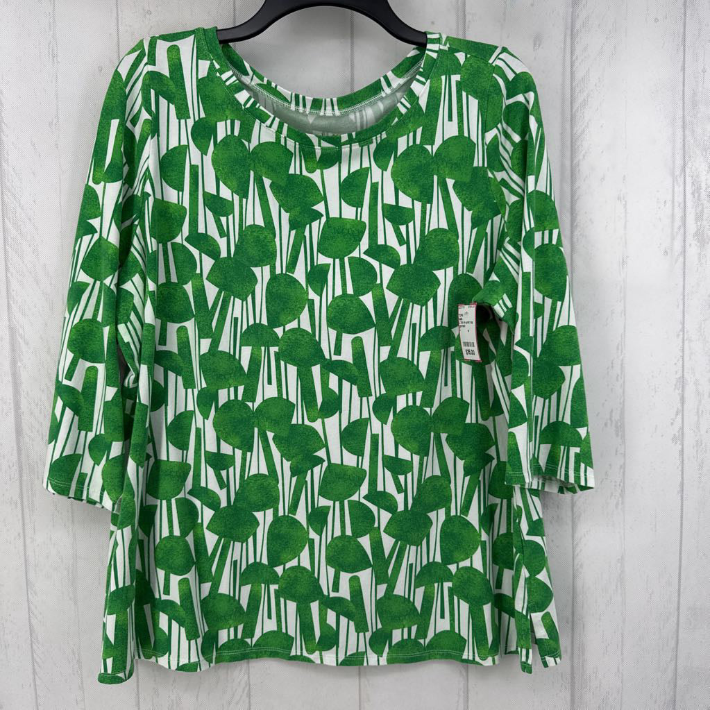 L 3/4 slv print top