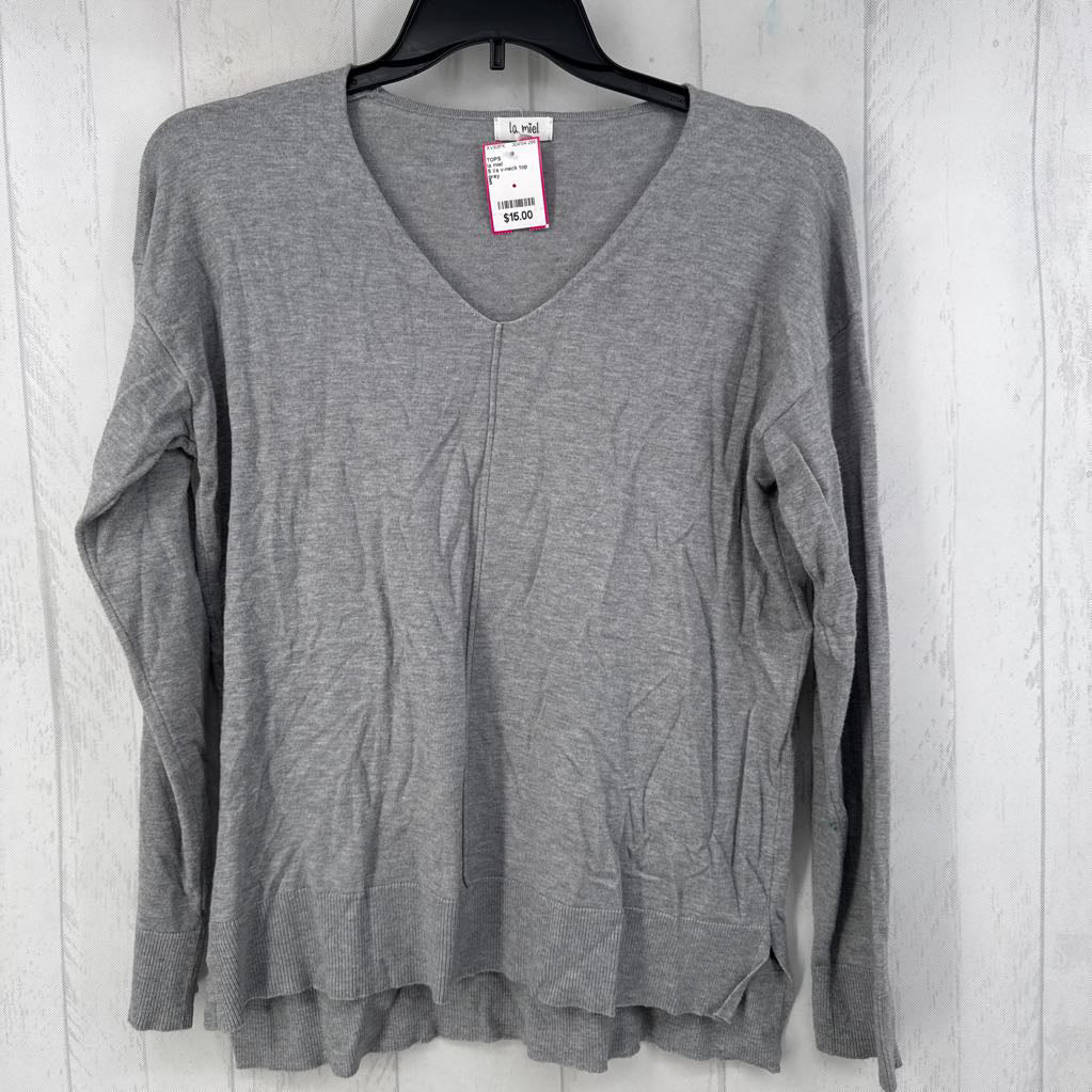 S l/s v-neck top