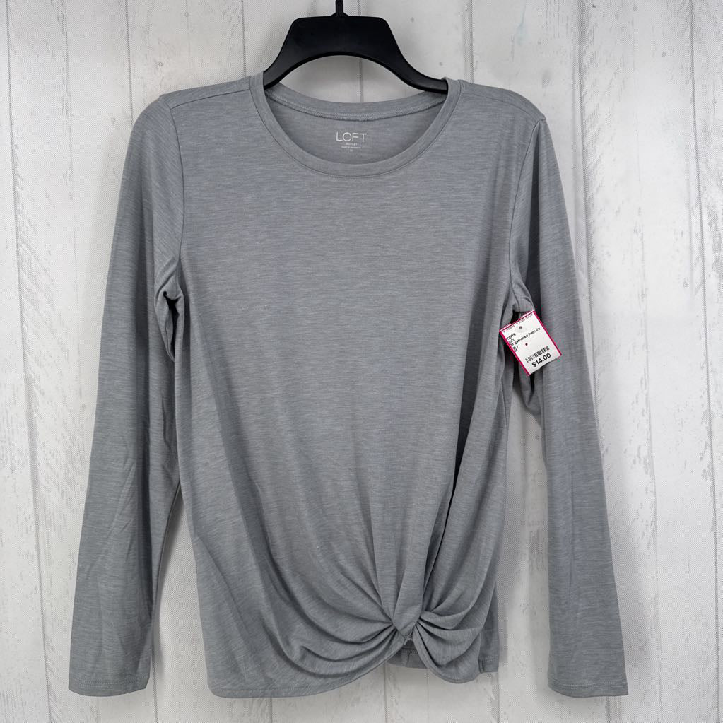 M gathered hem l/s top