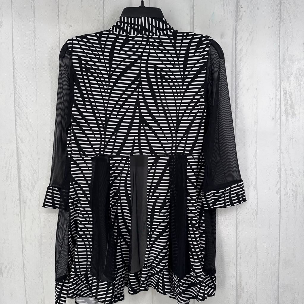 R152 6 printed open front cardi