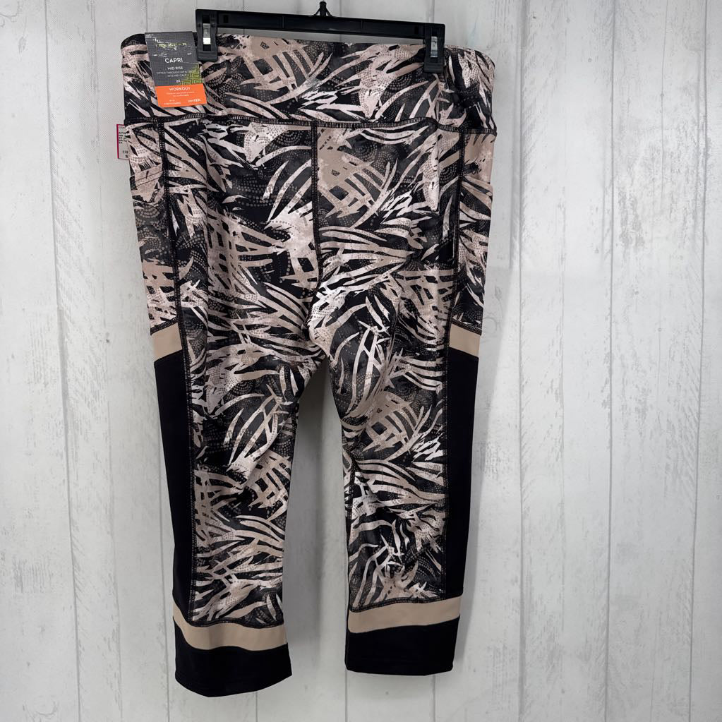 2X printed capri legging