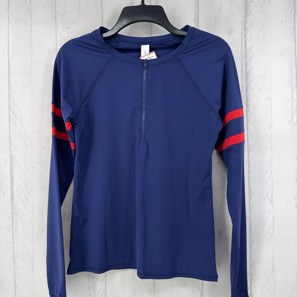 S 1/2 zip l/s top