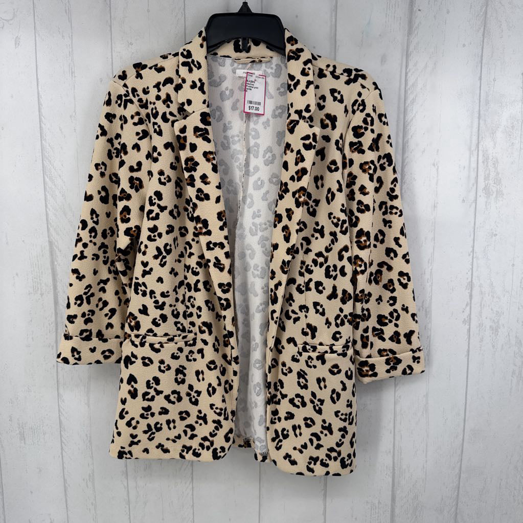 M animal print blazer