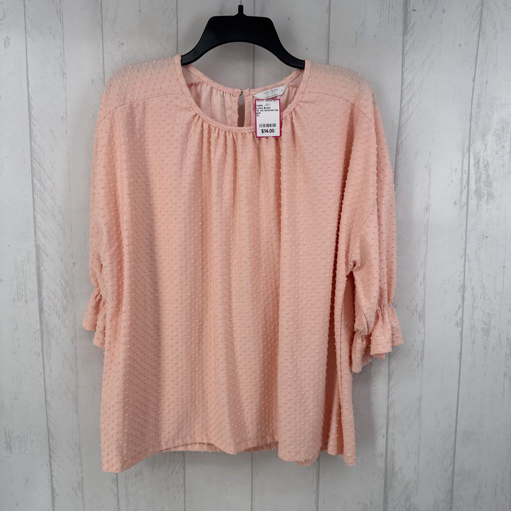 XL s/s textured top