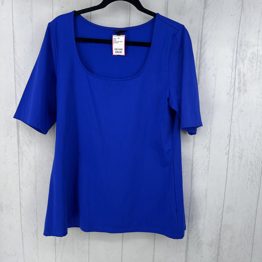 2 s/s scoop neck top