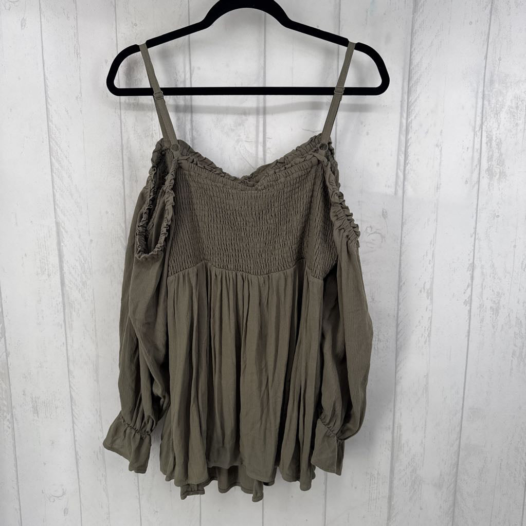R65 2 l/s cold shoulder baby doll top