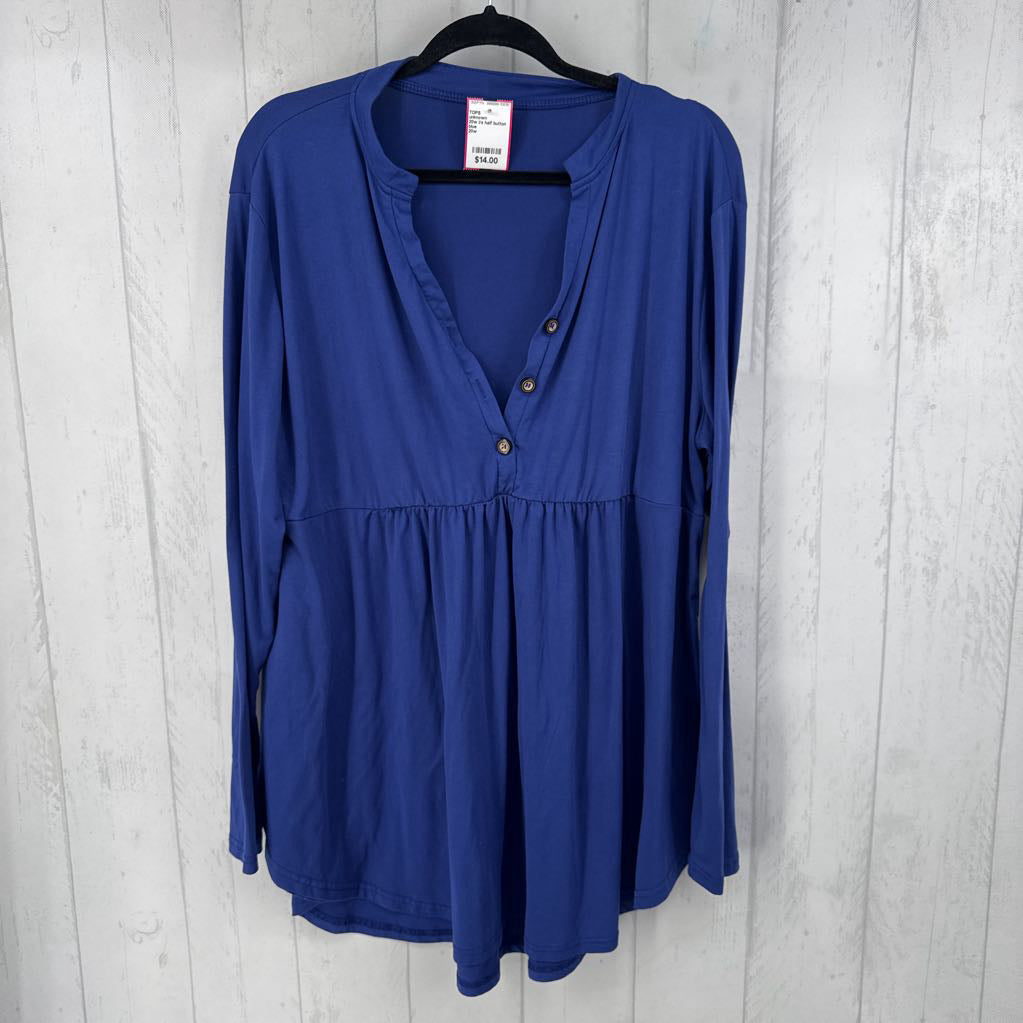 20w l/s half button baby doll tunic
