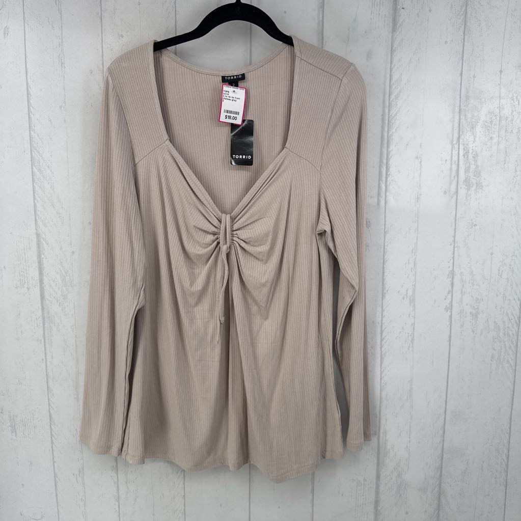 2 l/s rib tie front keyhole top