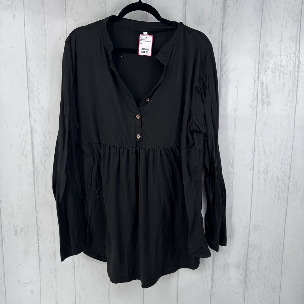 20w l/s half button baby doll tunic