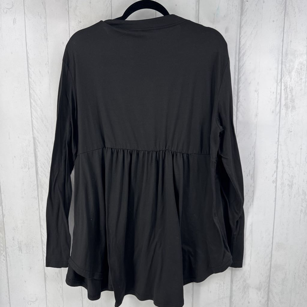 20w l/s half button baby doll tunic