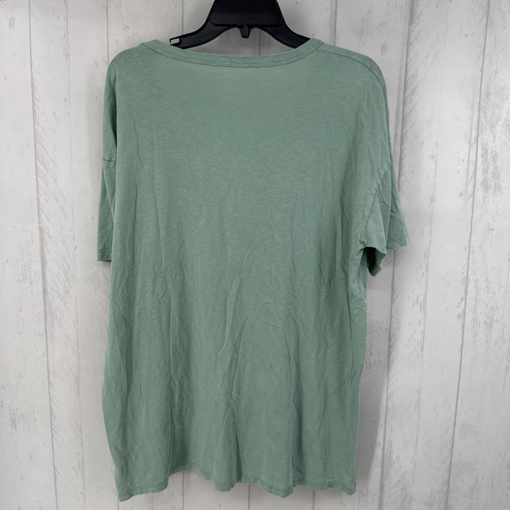 M s/s scoop neck top