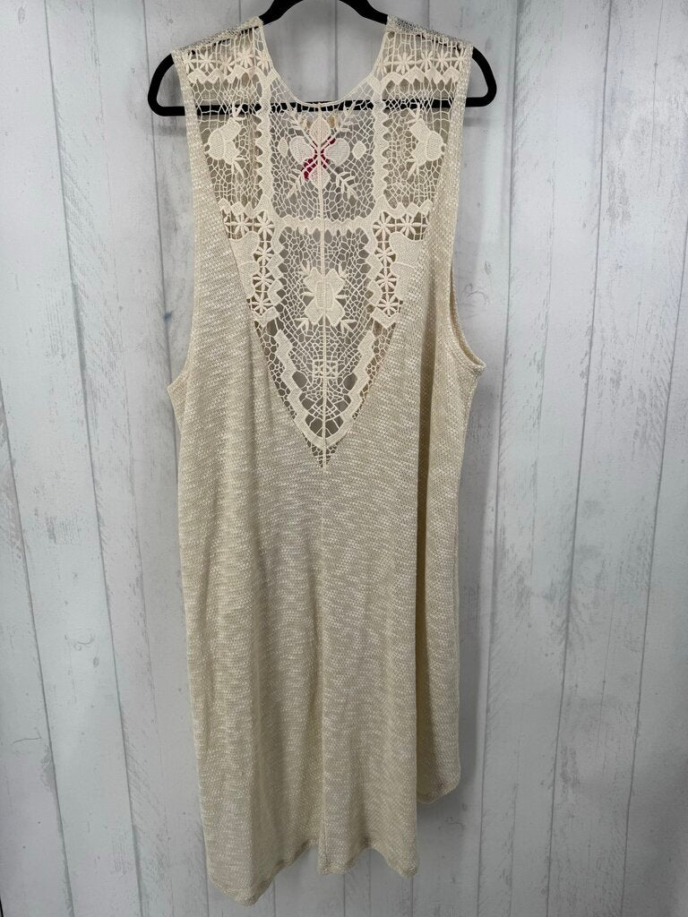 3X crochet long vest