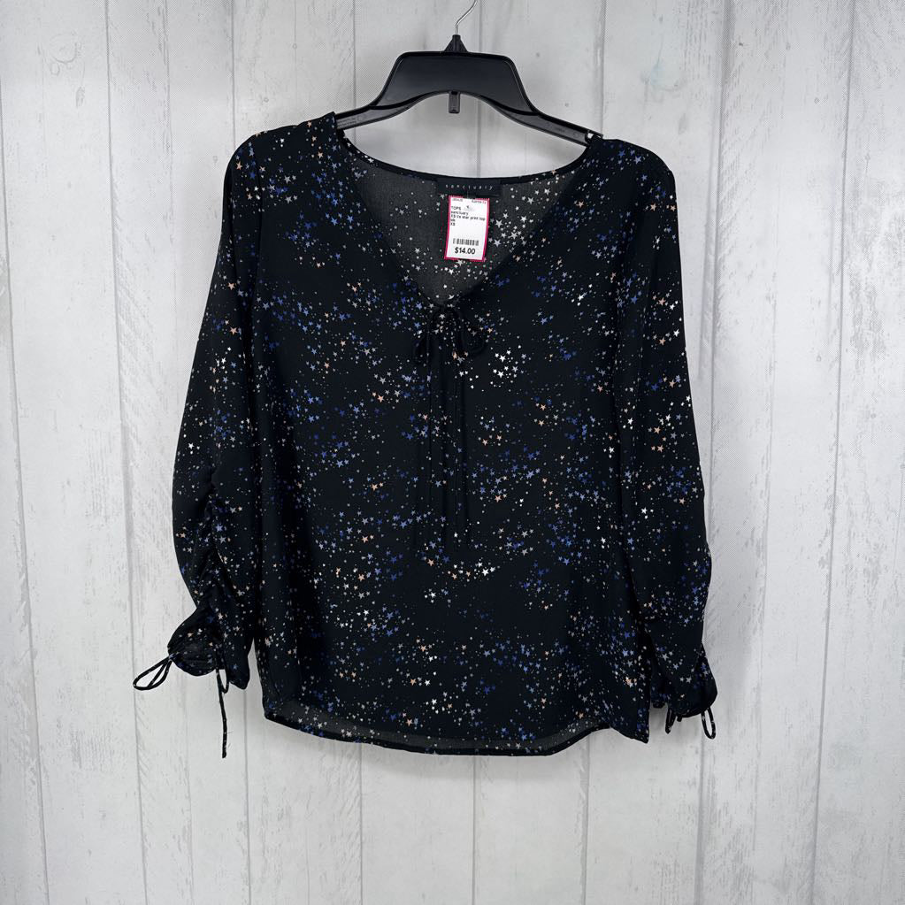 XS l/s star print top