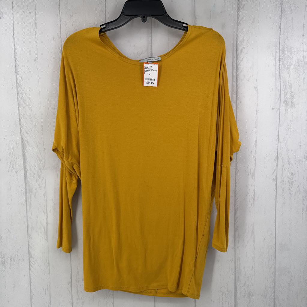 S dolman slv scoop neck top