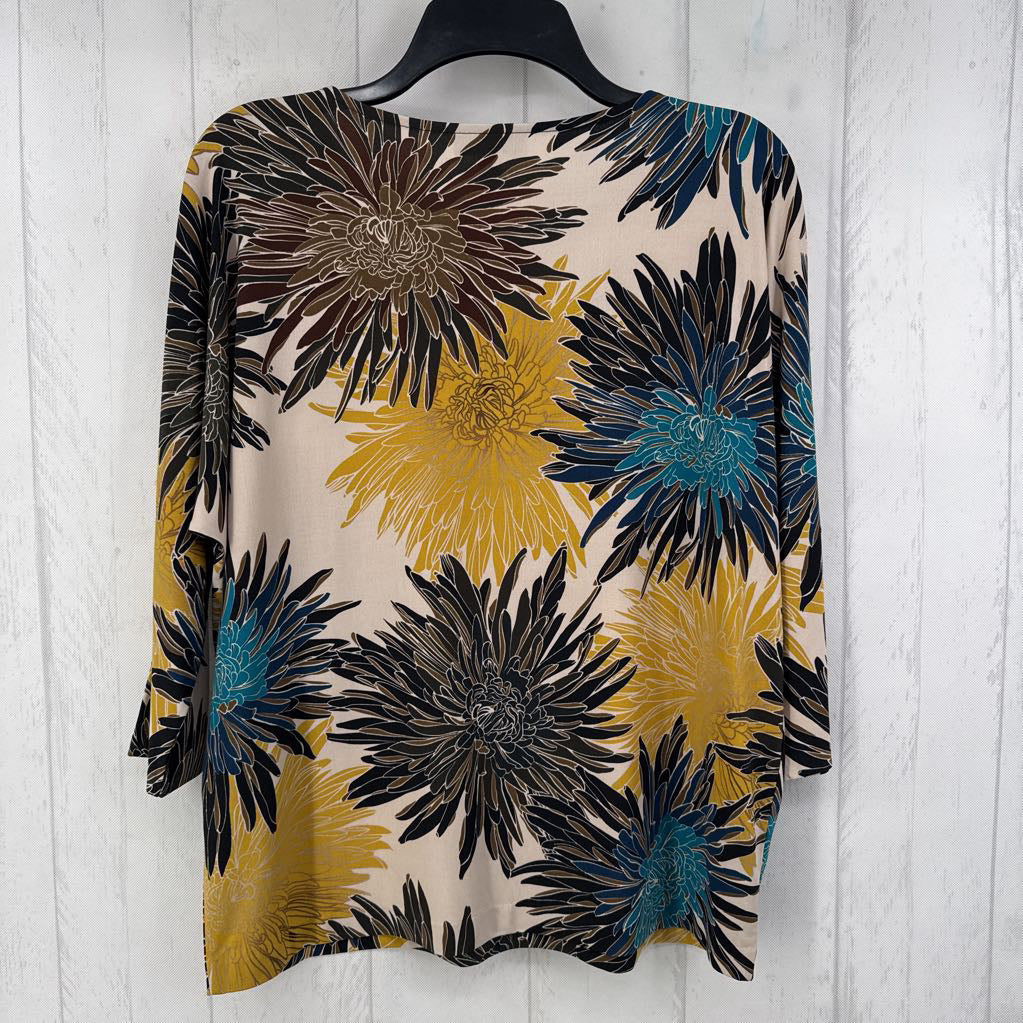 S elbow slv flower top
