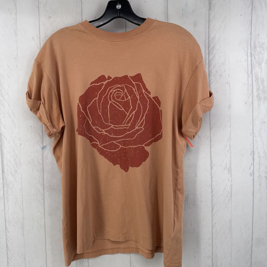 S cuff slv flower top