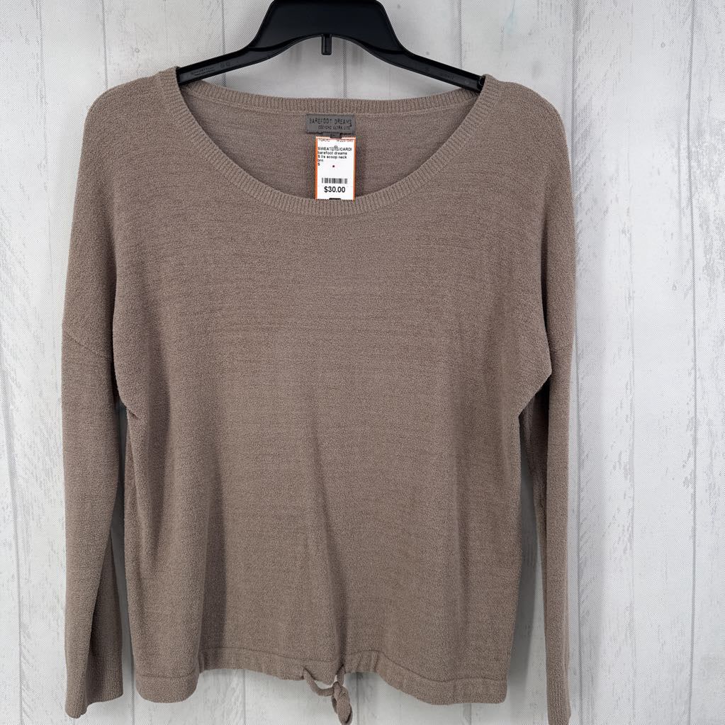S l/s scoop neck sweater