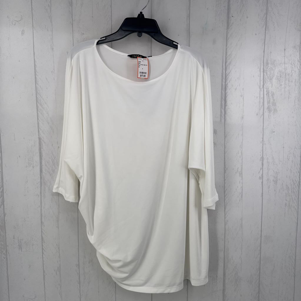 XL ruched side 3/4 slv tunic