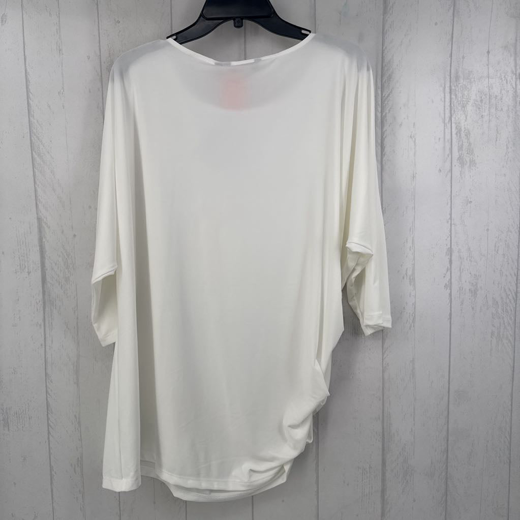 XL ruched side 3/4 slv tunic