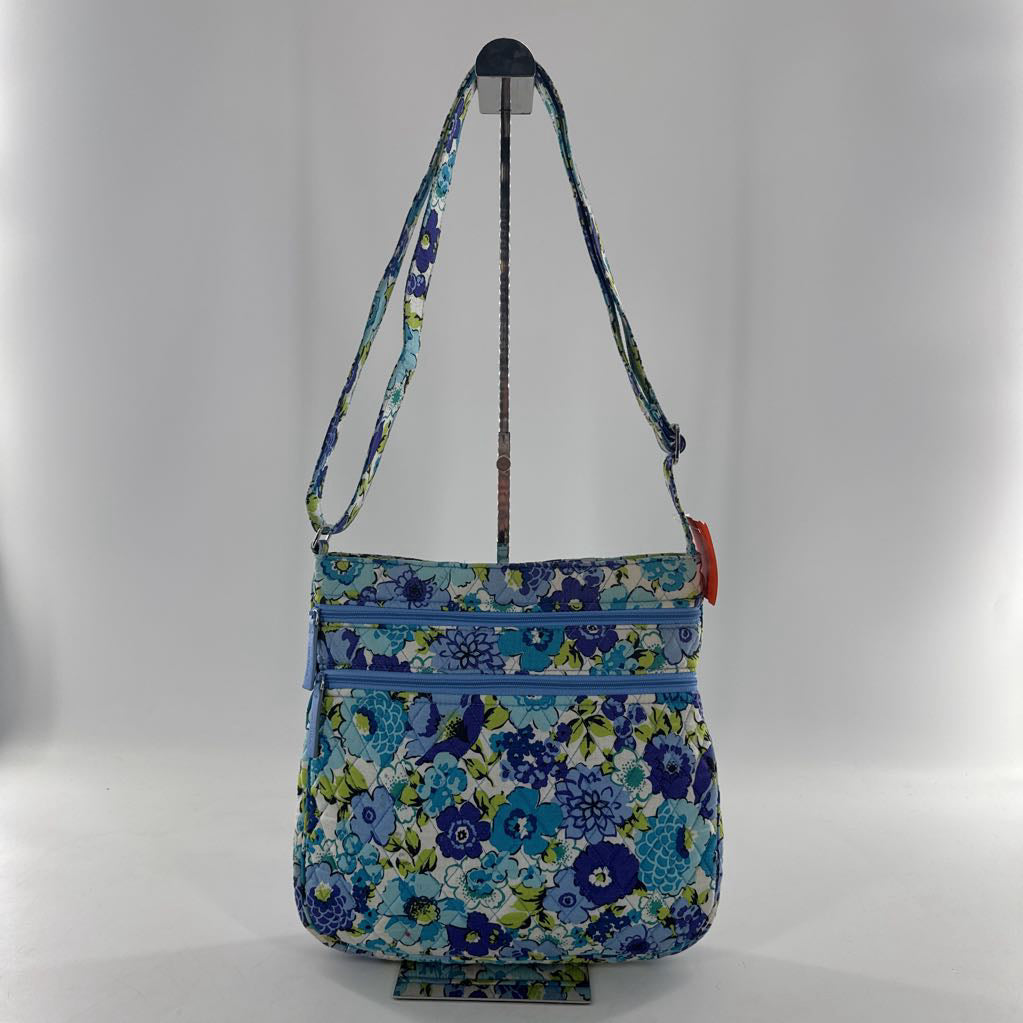 quilted flo print crossbody